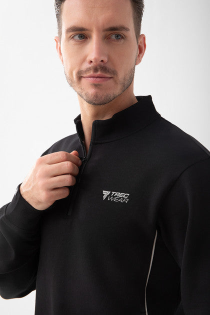 Black crewneck sweatshirt – TW BASIC SWEATSHIRT 191 M BLACK