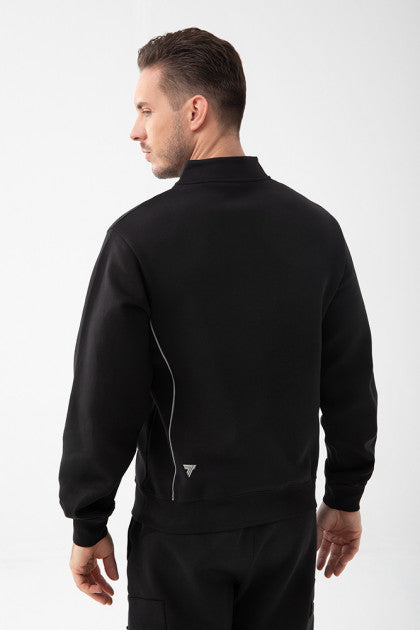 Black crewneck sweatshirt – TW BASIC SWEATSHIRT 191 M BLACK