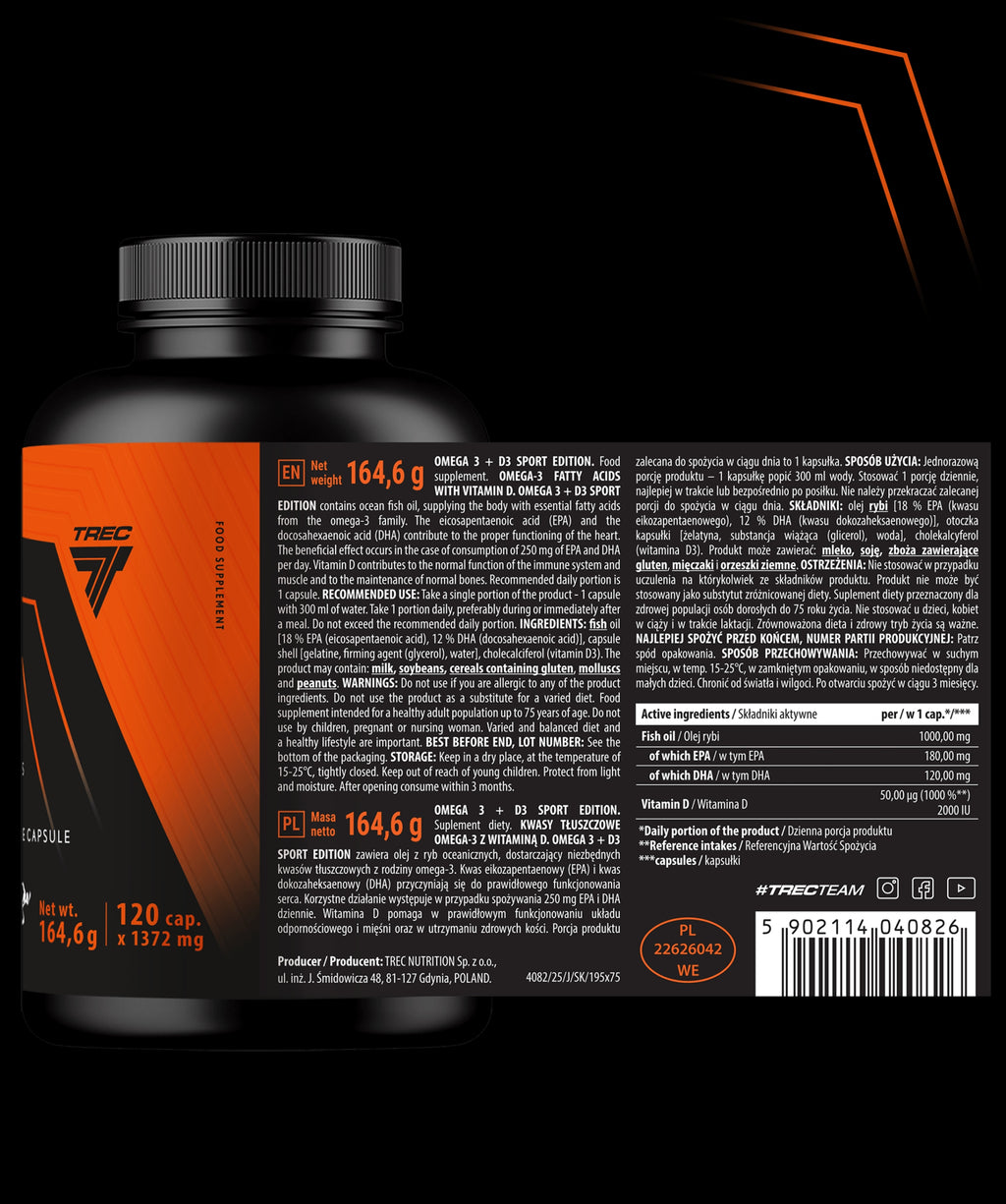 Omega 3 + Vit D3 sport edition 120cap