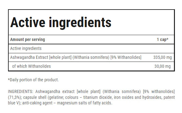 ASHWAGANDHA - 60 capsules